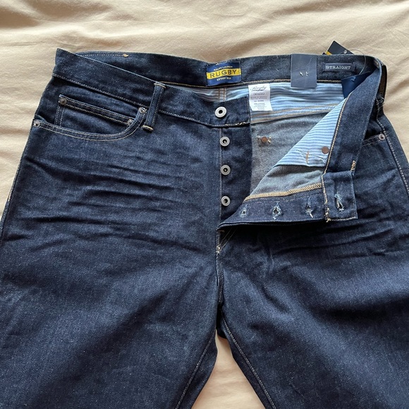 RALPH LAUREN RUGBY STRAIGHT CUT INDIGO DENIM - Picture 2 of 3